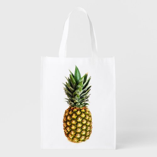 Pineapple photo reusable grocery shopping bag