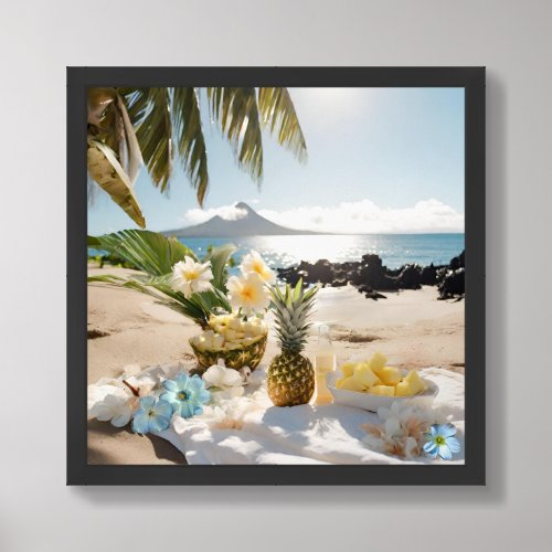 Pineapple Picnic Framed Art