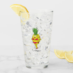 Pineapple Pin-Up Girl Funny Fruit Glass