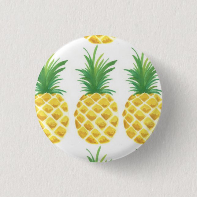 Pineapple Pinback Button (Front)