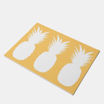 Pineapple Pineapple Pineapple Doormat by GreyandAqua at Zazzle