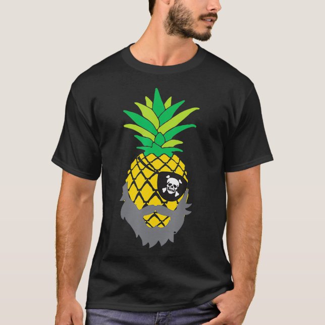 Pineapple pirate eye patch funny pool party men wo T-Shirt (Front)