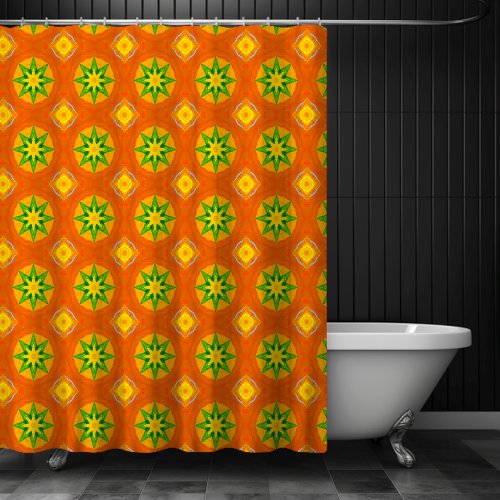 Pineapple Pizza Acrylic Painting Funny Odd Unique Shower Curtain
