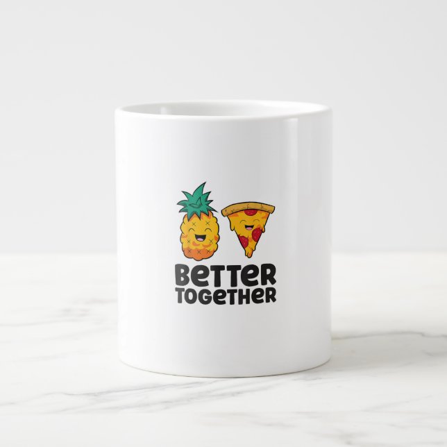 Pineapple Pizza Better Together Modern Graphic Des Giant Coffee Mug (Front)