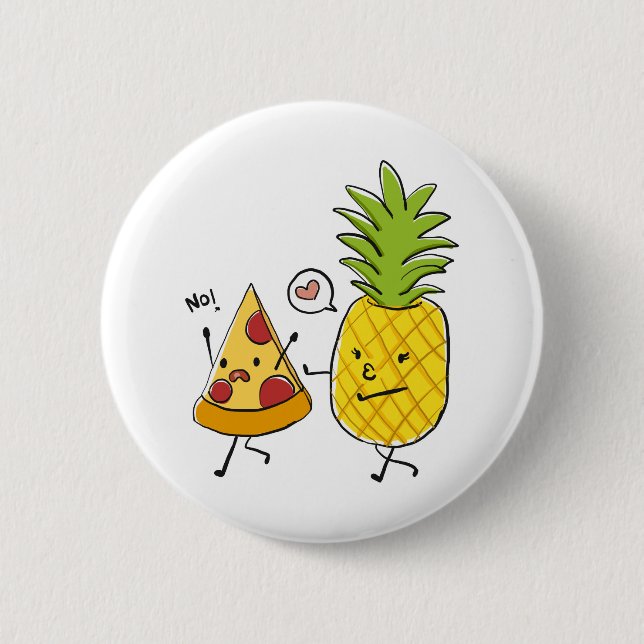 Pineapple pizza button (Front)