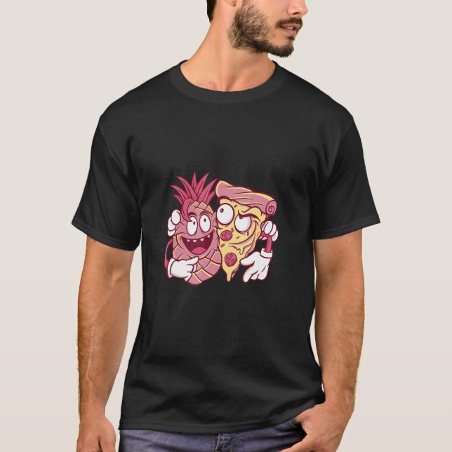 Pineapple Pizza Crazy Calories Meme Funky Weird T-Shirt (Front)