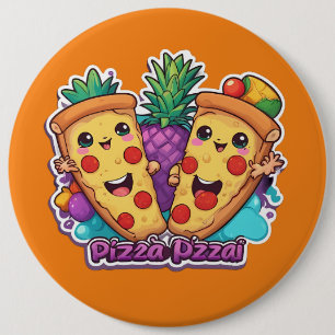 Pineapple Pizza Funny  Button