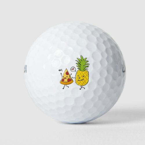 Pineapple pizza golf balls