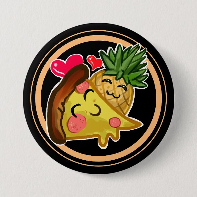 Pineapple Pizza Love Button (Front)