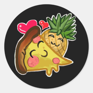 Pineapple Pizza Love Classic Round Sticker