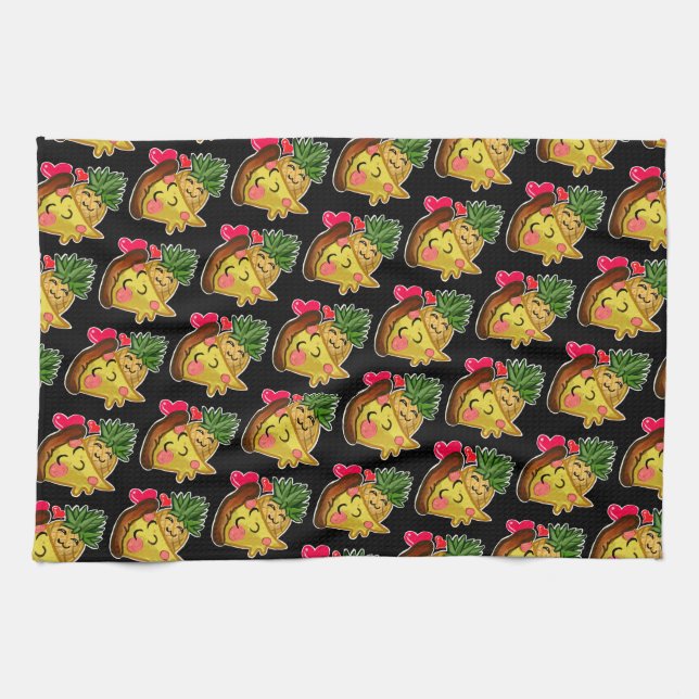 Pineapple Pizza Love Kitchen Towel (Horizontal)