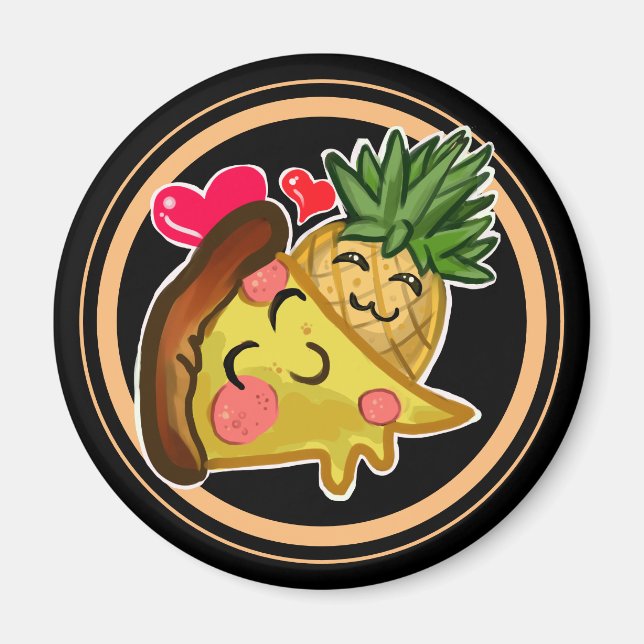 Pineapple Pizza Love Magnet (Front)