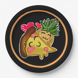 Pineapple Pizza Love Paper Plates