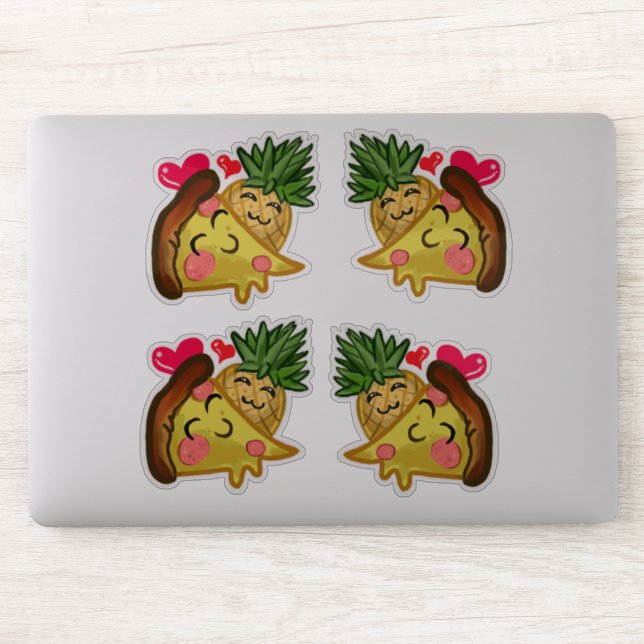 Pineapple Pizza Love Sticker (Computer)