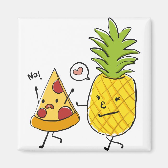 Pineapple pizza magnet (Front)