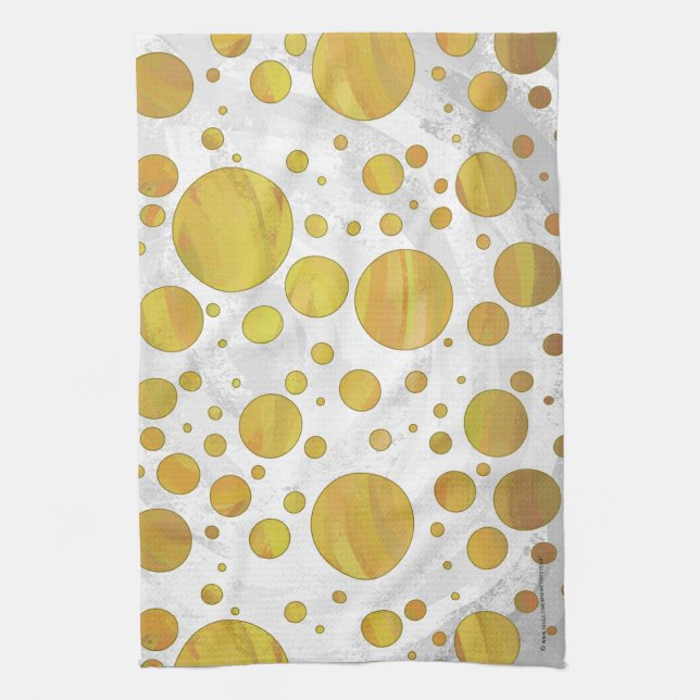 Pineapple Polka Dot Pattern Towel (Vertical)
