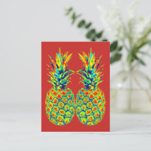 Pineapple Pop Art Postcard