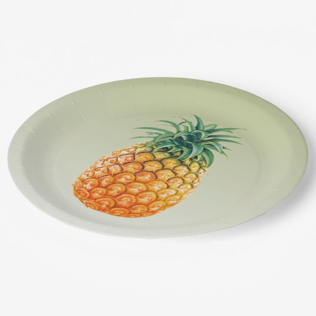 Pineapple Princess Paper Plates (Angled)
