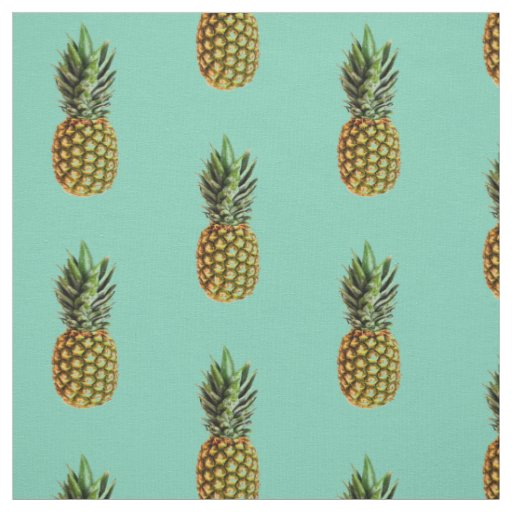 Pineapple print DIY textile fabric Zazzle