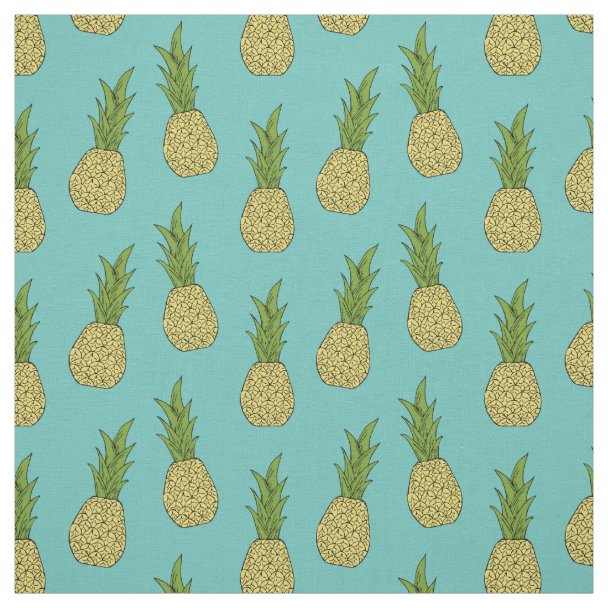 Colorful Pineapple Fabric Zazzle