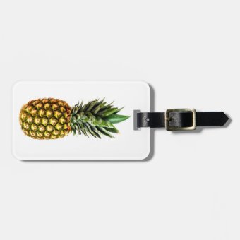 Pineapple print luggage tags | Zazzle