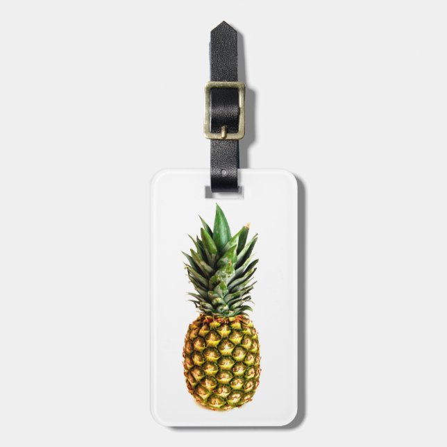 Pineapple print luggage tags (Front Vertical)