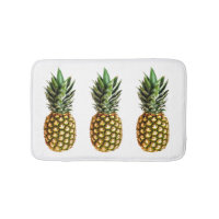 Pineapple print non slip bath mat for bathroom