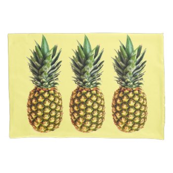 Pineapple Print Pillowcase | Custom Design Bedding by photoedit at Zazzle