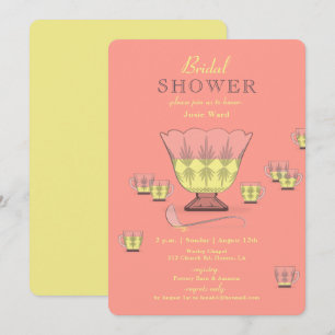 Pineapple Punch Crystal Punch Bowl Bridal Shower Invitation