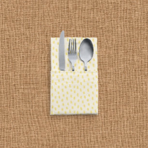 Pineapple Punch Tropical Brush Strokes Soft Yellow Cloth Napkin
