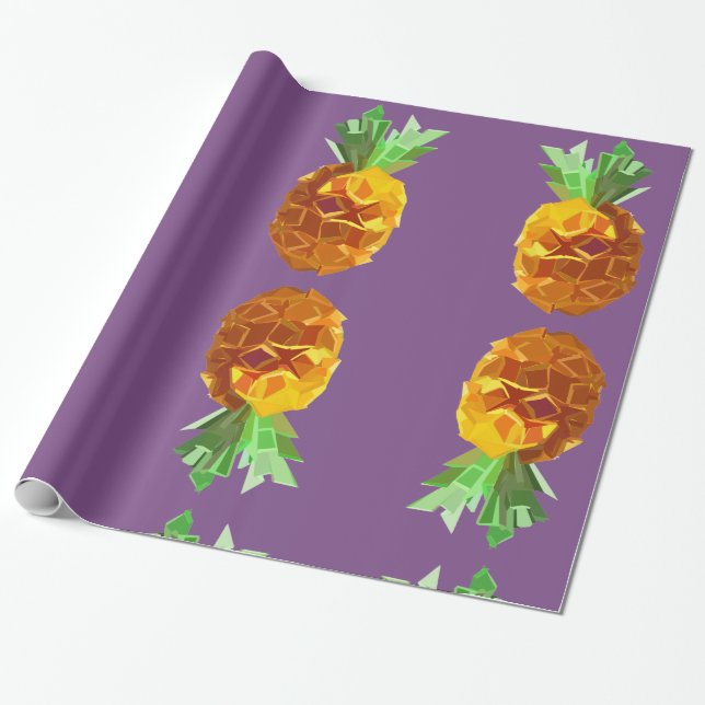 Pineapple Purple  Wrapping Pape Paper (Unrolled)