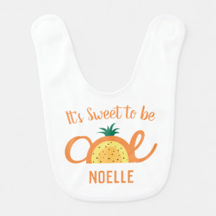 Pineapple Rainbow, Sweet to be One, 1st Birthday Baby Bib