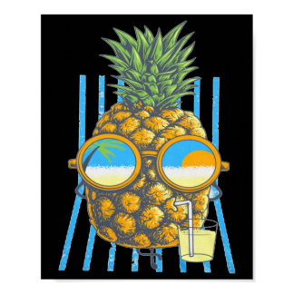 Pineapple Relaxing With Sungles Like A Boss Aloha  Poster