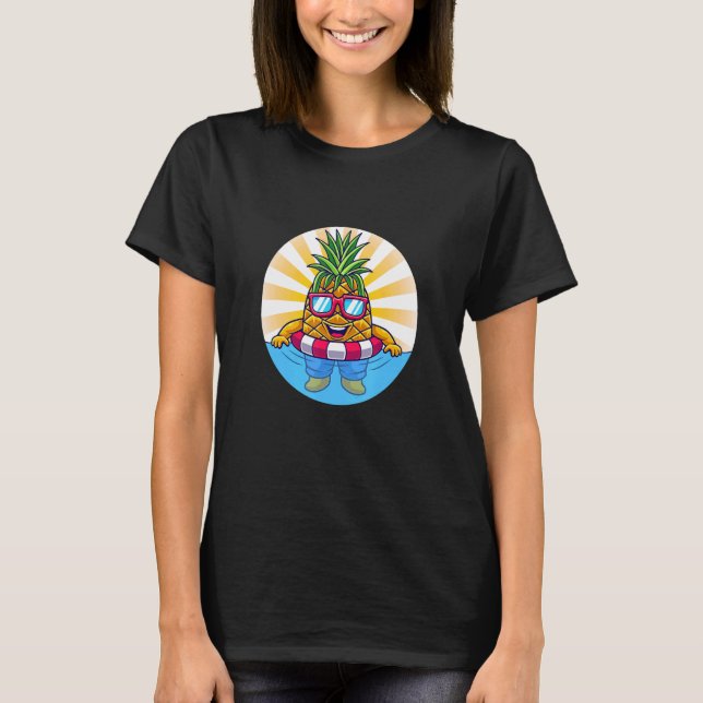 Pineapple Retro Sunglasses Aloha Beaches Hawaii Ha T-Shirt (Front)