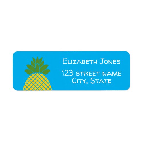 Pineapple Return Address Label