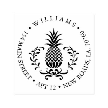 Pineapple Return Address Self-inking Stamp by fancypaperie at Zazzle