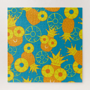 Pineapple Rings: Doodle Cartoon Vintage. Jigsaw Puzzle