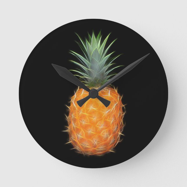 Pineapple Round Clock (Front)