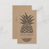 Pineapple Rustic Kraft Business Card (Front/Back)