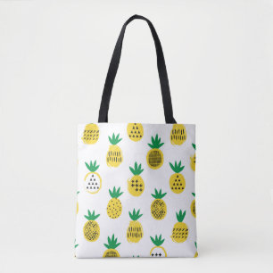 Pineapple seamless pattern. Kid design.  Tote Bag