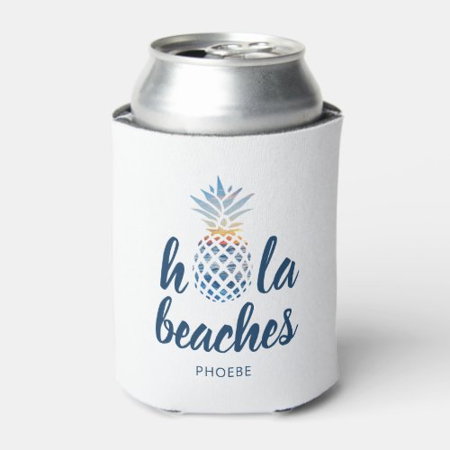 Pineapple Seaside Beach Vacation Custom Can Cooler