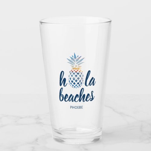 Pineapple Seaside Beach Vacation Custom Glass