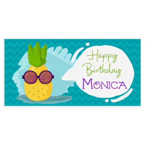  Pineapple Shades Birthday Party Banner