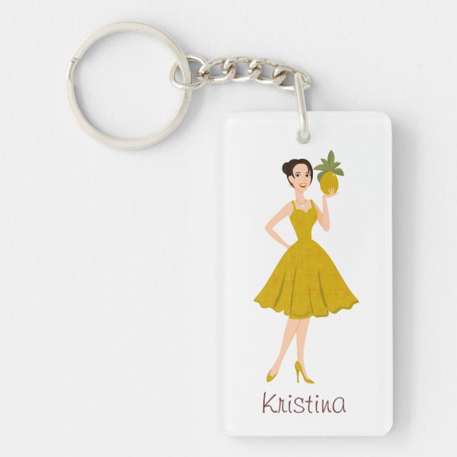 Pineapple She Keychain (Front)