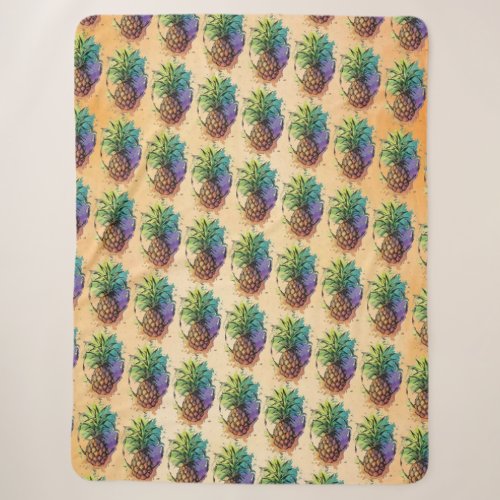Pineapple Sherpa Blanket