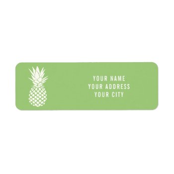 Pineapple  Silhouette On Any Color Background Label by paesaggi at Zazzle