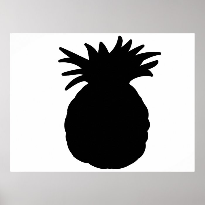 Pineapple Silhouette Poster