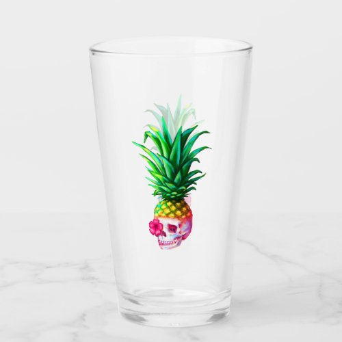 Pineapple Skull Glass