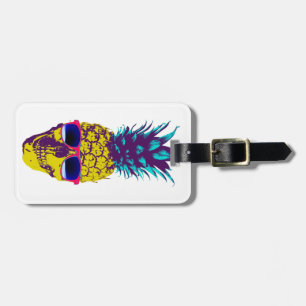 Pineapple Skull Luggage Tag