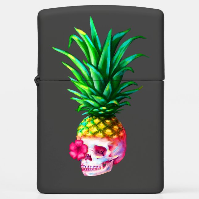 Pineapple Skull Zippo Lighter (Front)